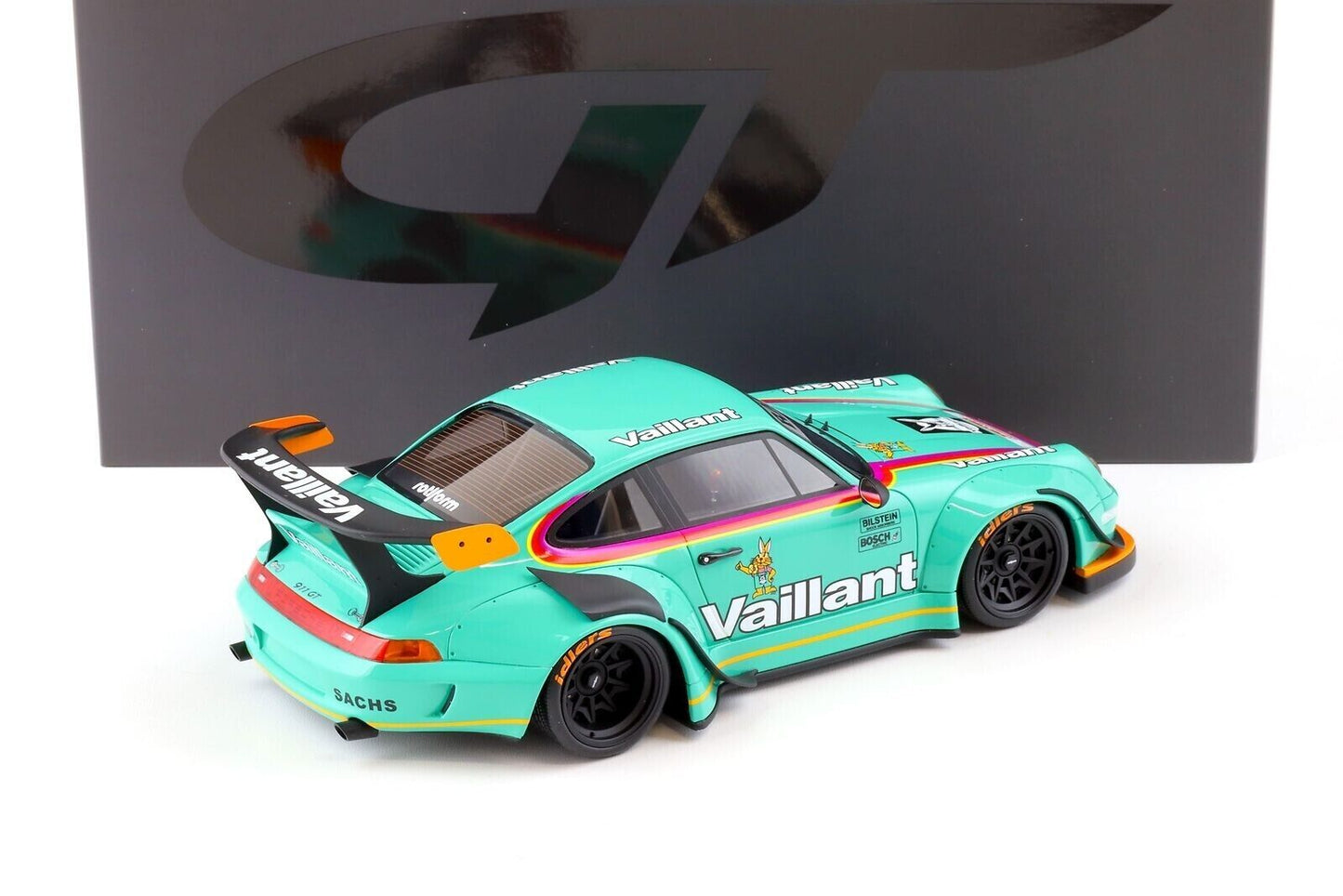 Porsche 911 (993) RWB Vaillant Livery Green 2023 1/18 Scale by GT Spirit