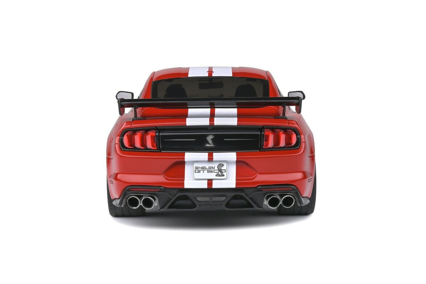 1/18 Scale Solido 2020 Ford GT 500 Red with White Stripes Diecast Model Car