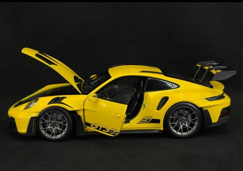 Porsche 911 992 GT3 RS Racing Yellow 1/18 Scale Diecast Model Car by Norev