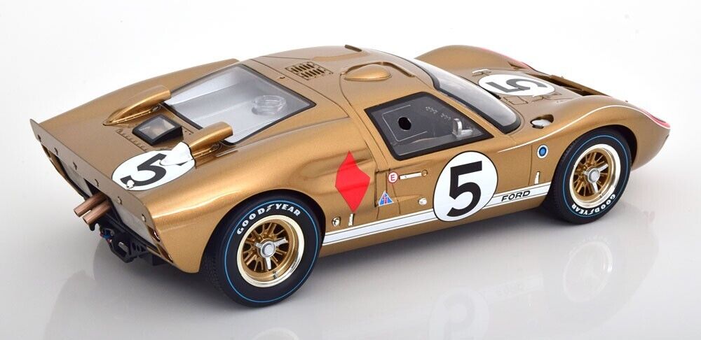 FORD GT40 MK2 #5 GOLD 1966 LeMANS 1/12 Scale Model Car by CMR