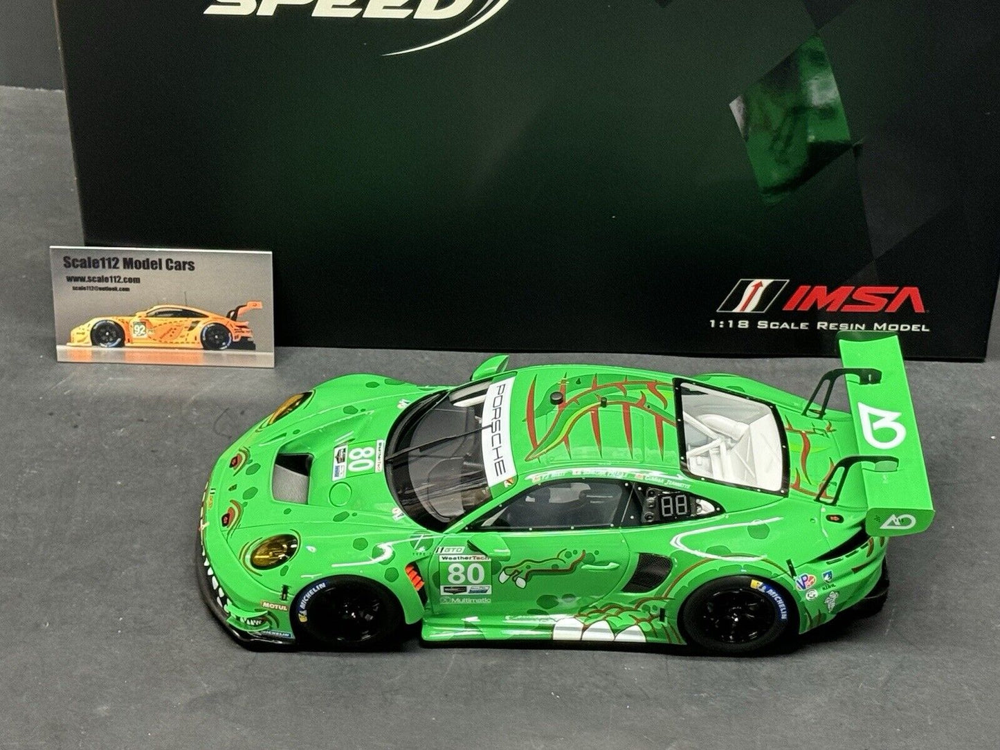 Porsche GT3 R AO Racing Rexy #80 GTD 2023 12h Sebring 1/18 Scale by Top Speed