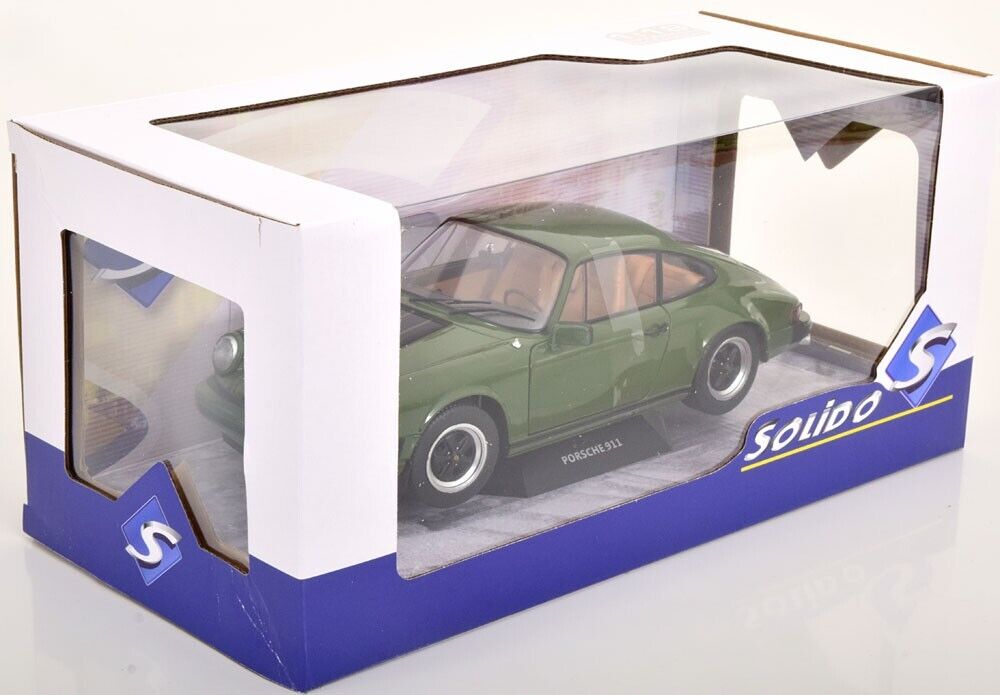 1/18 scale Porsche 911 SC Olive Green 1978 Model Car by SOLIDO