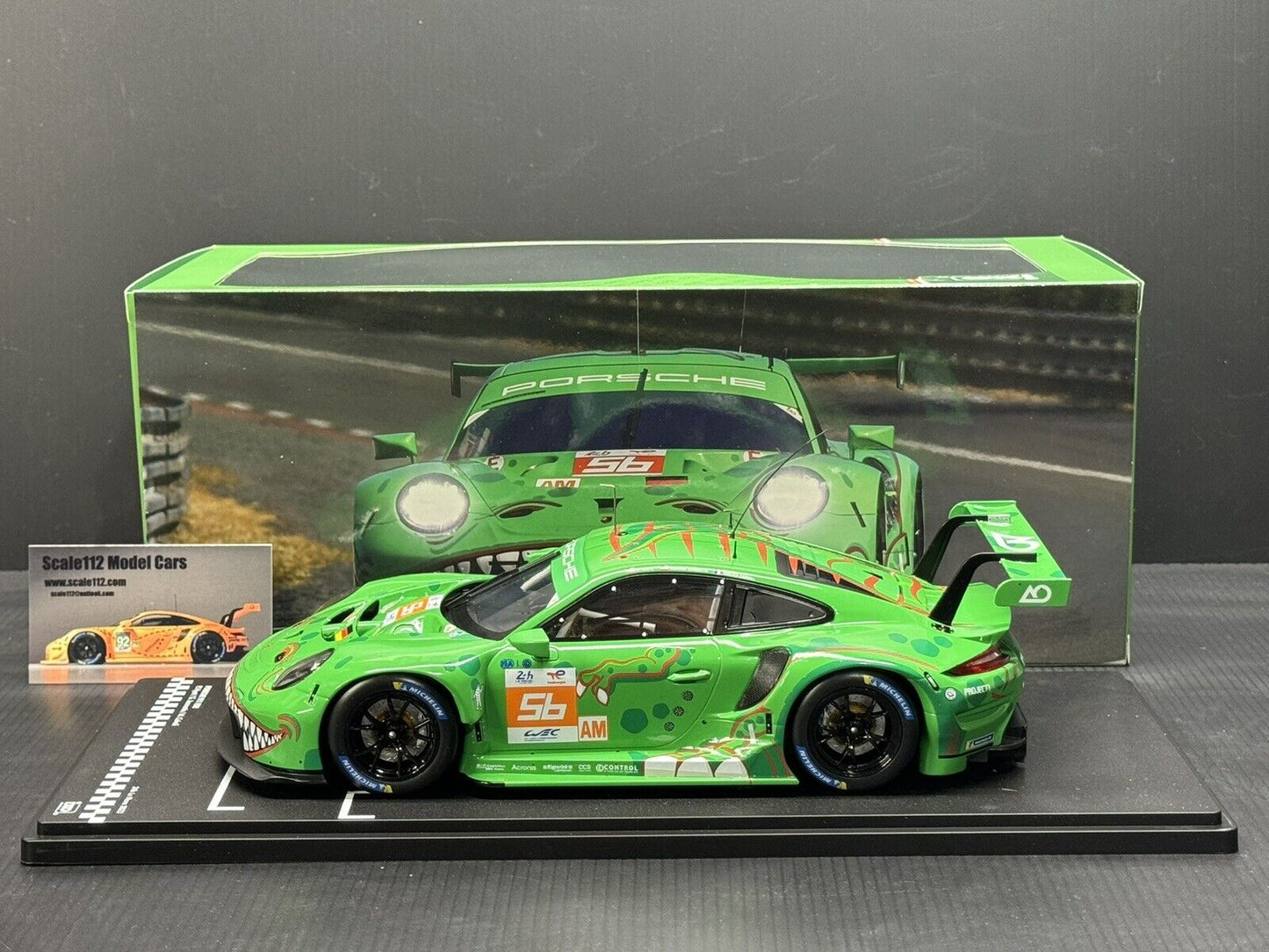 Porsche 911 RSR #56 Lemans  24Hr. 2023 AO Racing "Rexy" 1/18 Scale by IXO