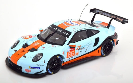 1/18 Scale IXO 911 GT3 RSR 991 24h of Le Mans 2018 #86 Gulf Livery Diecast Model