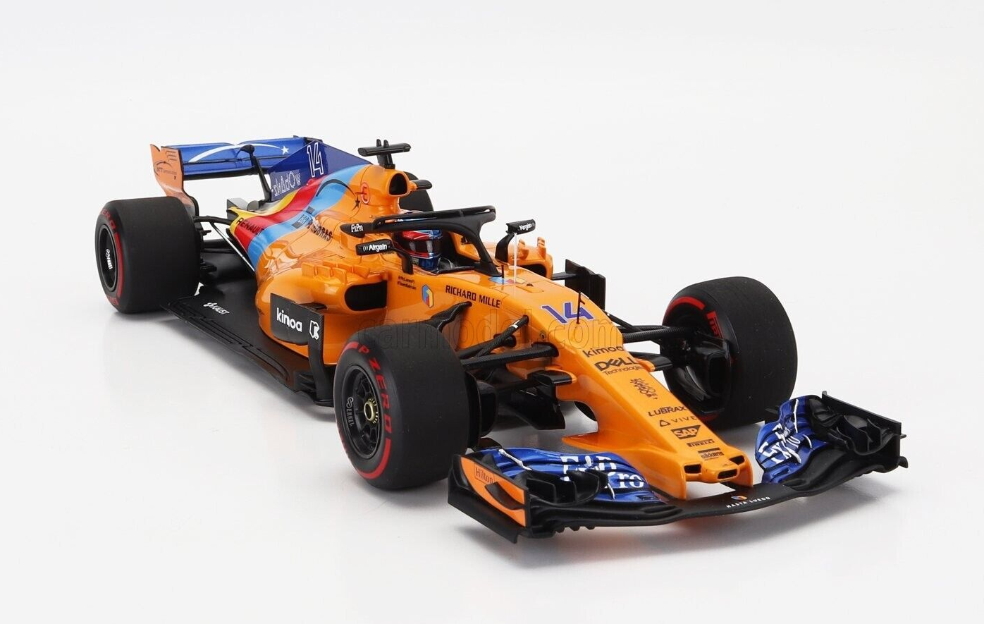 McLaren F1 MCL33 Fernando Alonso Abu Dhabi 2018 Ltd. Ed. Box Set 1/18 Minichamps