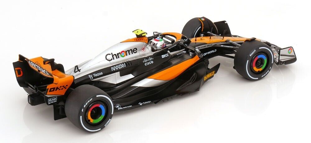 McLaren MCL60 #4 2023 British GP  2nd Place 1/18 Scale Diecast Model by Solido