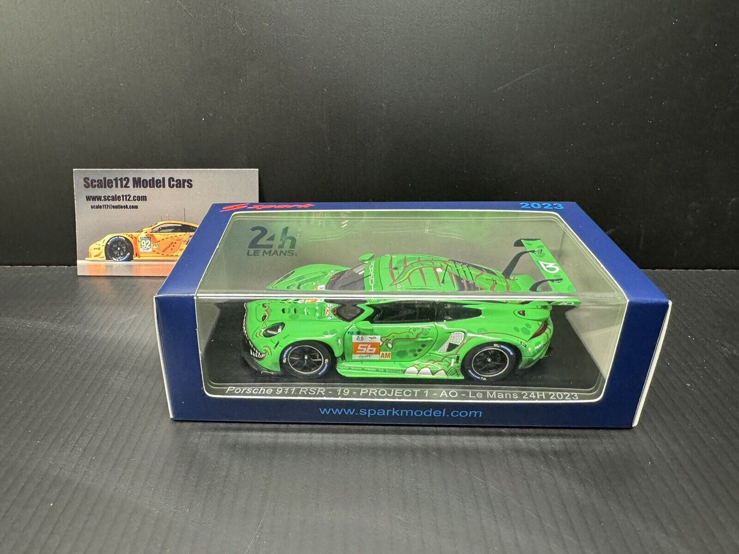 Porsche 911 RSR #56 Lemans  24Hr. 2023 AO Racing "Rexy" 1/43 Scale by Spark