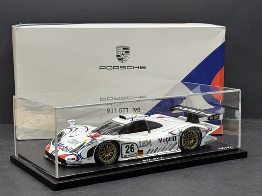 Spark Porsche GT1 #26 Winner 24h LeMans w/ Display Case Ltd. to 911 1/18 Scale