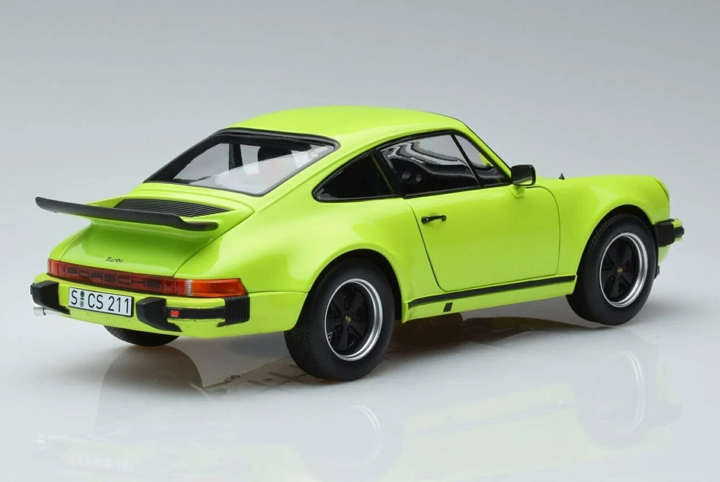 1/18 Scale Norev 1976 Porsche 911 Turbo 3.0 Lime Green Diecast Model Car