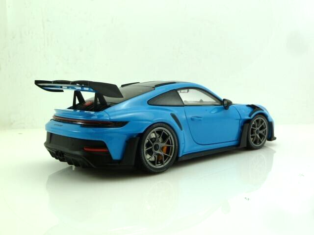 Minichamps Porsche 911 (992) GT3 RS Weissach Package Riviera Blue 1:18 Scale