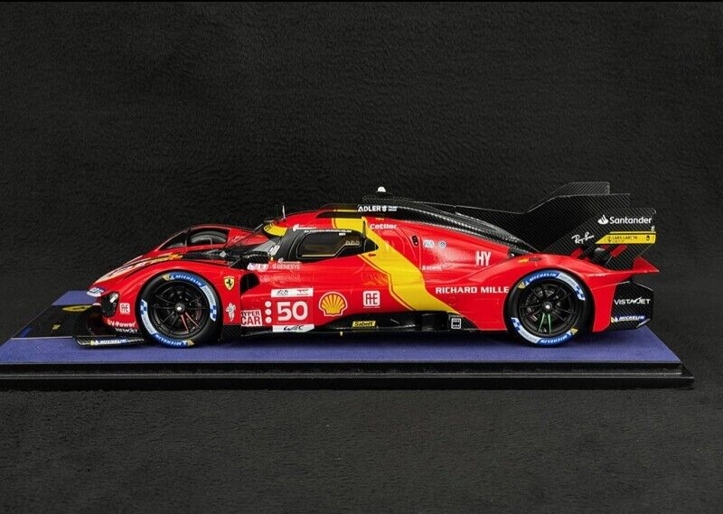 Ferrari 499P #50 Le Mans 24hr 2023  1/18 Scale w/ Display Case by Looksmart