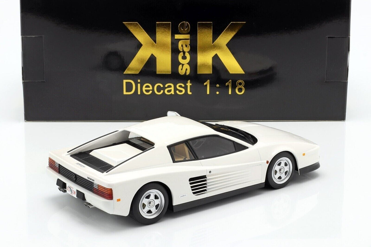 FERRARI TESTAROSSA 1984 MIAMI VICE DIECAST MODEL CAR BY KK SCALE MODELS 1/18