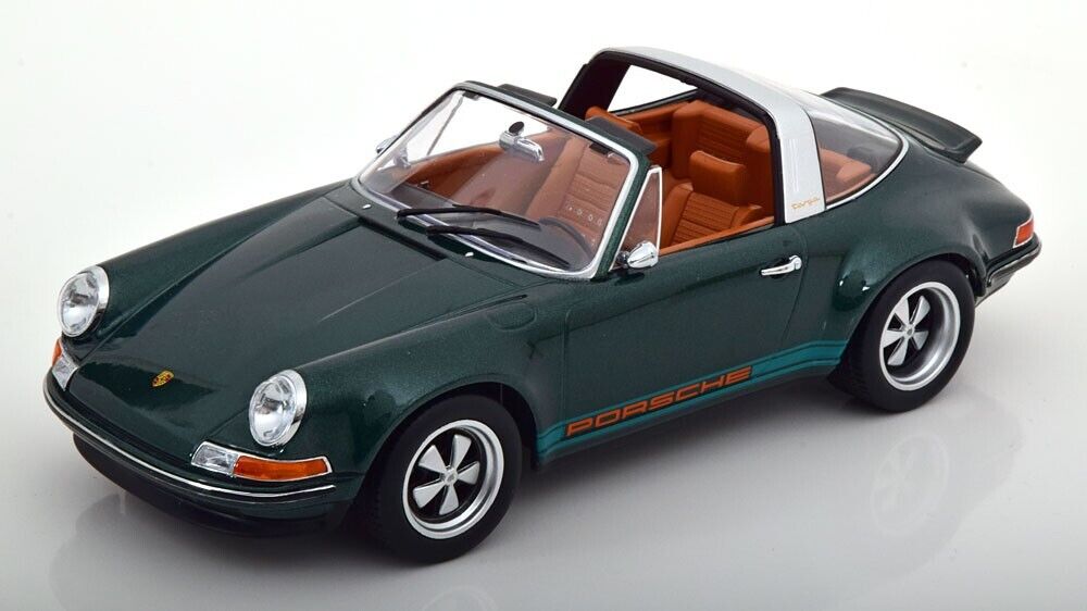 Singer Porsche 911 Targa Green Model Car 1/18 Scale KK SCALE MODELS