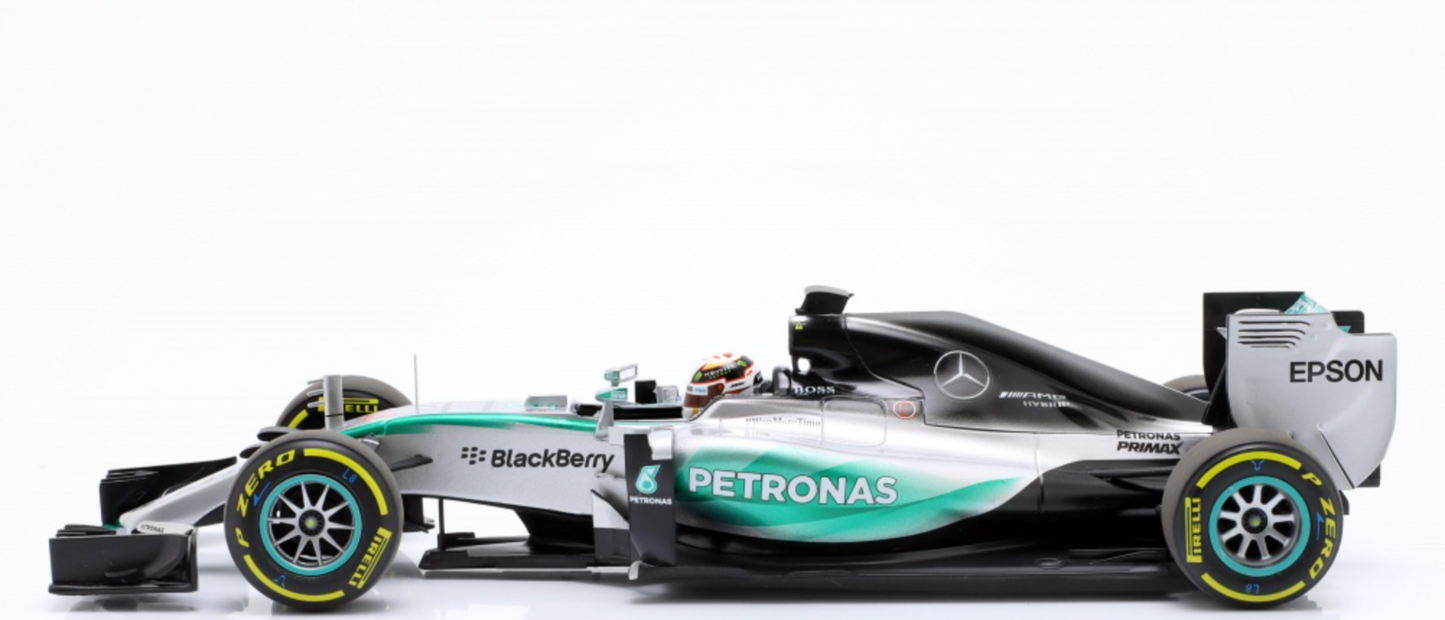 1/18 Minichamps Lewis Hamilton 2015 F1 Mercedes-AMG F1 W06 EQ #44 Box Set