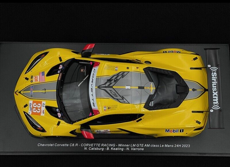 1/18 SCALE SPARK CHEVROLET CORVETTE C8.R LE MANS WINNER LMGTE AM CLASS 2023