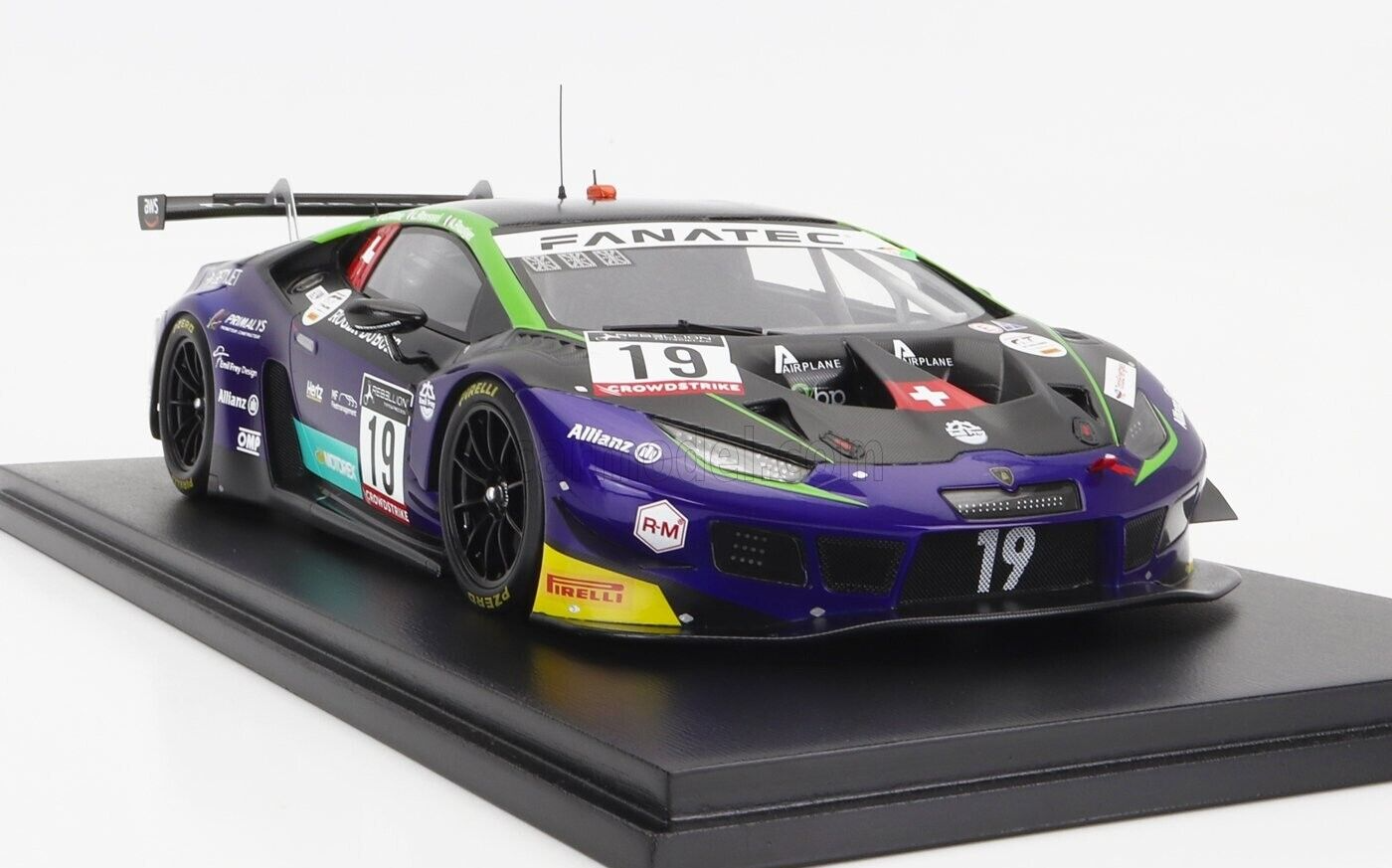 LAMBORGHINI HURACAN GT3 - EMIL FREY RACING #19 24 H SPA - SPARK 1/18 SCALE