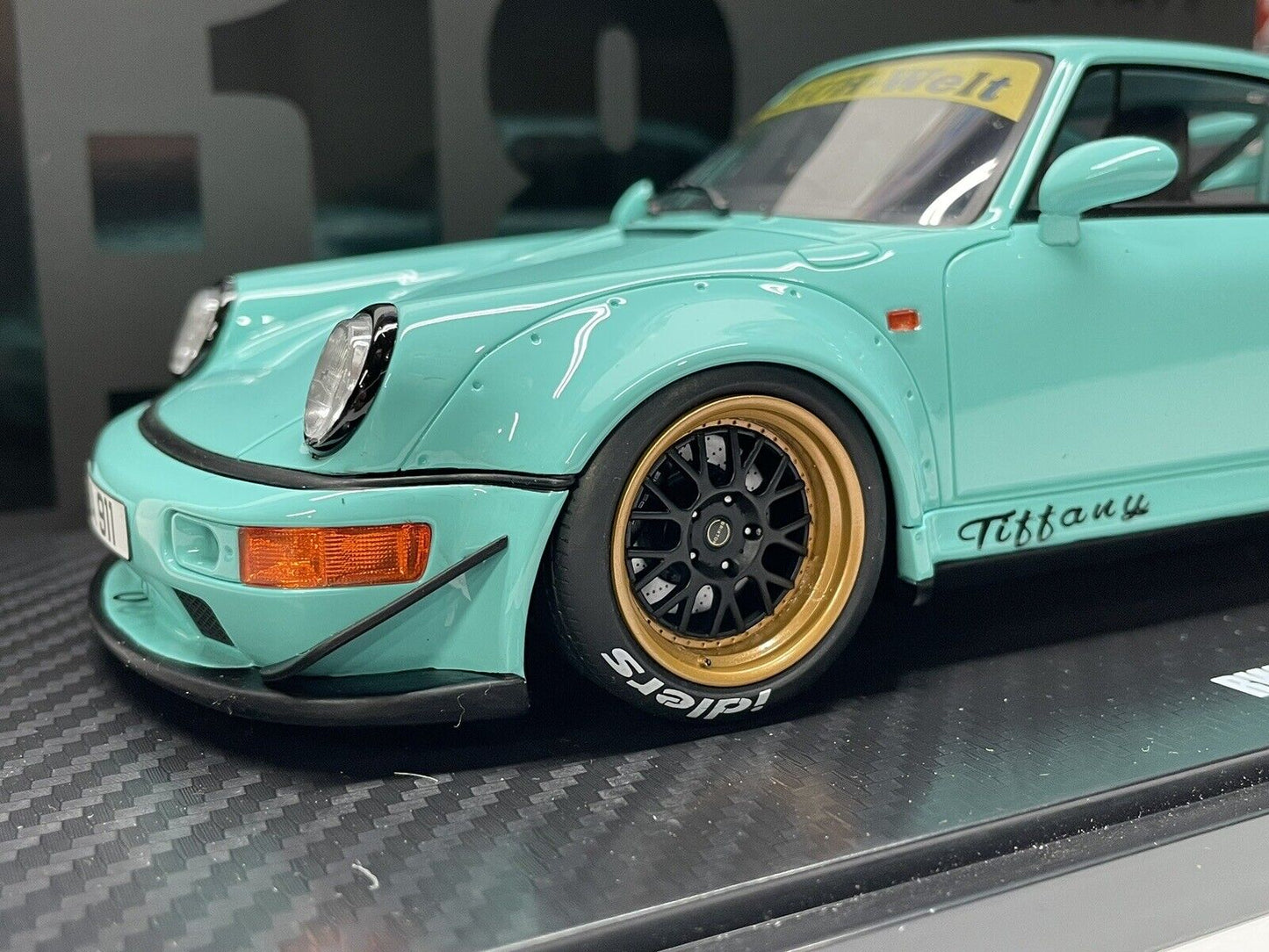 Porsche 964 RWB Tiffany Blue Model Car 1/18 Scale GT SPIRIT Limited Edition