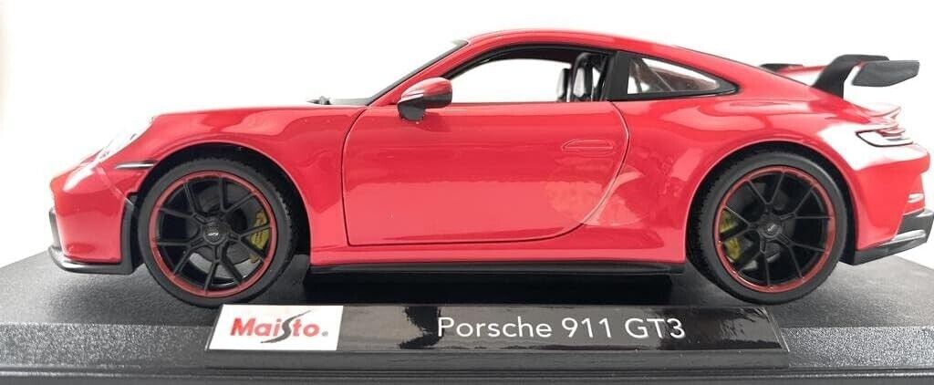 2022 PORSCHE 911 GT3 RED 1/18 SCALE DIECAST CAR MODEL BY MAISTO