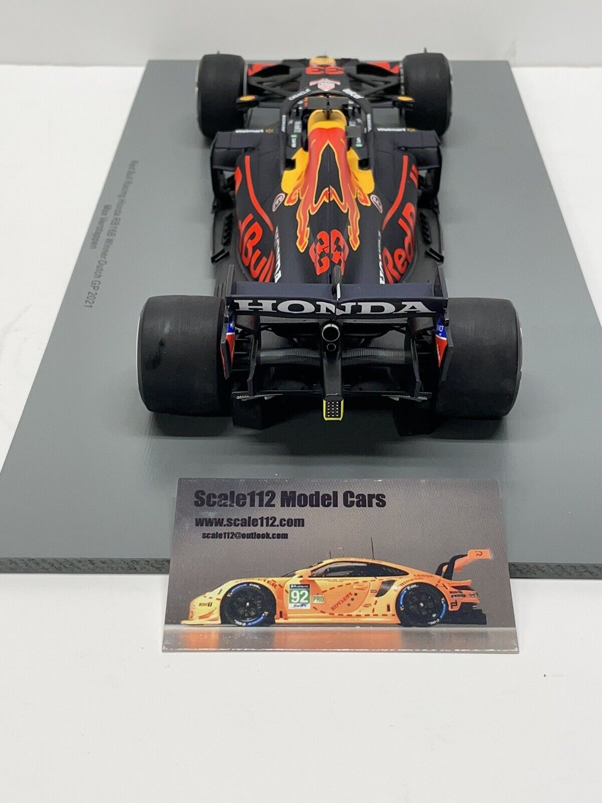 1/18 Scale Spark Red Bull Honda RB16B  Max Verstappen 2021 Dutch GP Winner