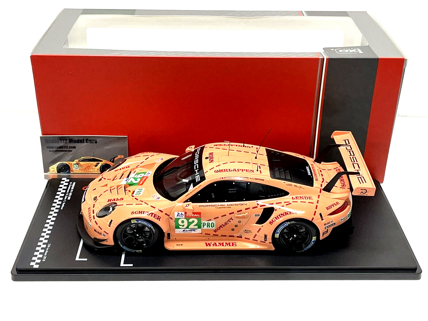 1/18 Scale IXO 911 RSR 991 winner 24h of Le Mans 2018 #92 Pink Pig Livery