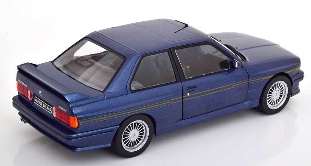 BMW M3 E30 1990 Alpina B6 3.5S MAURITUS BLUE  1/18 DIECAST MODEL SOLIDO