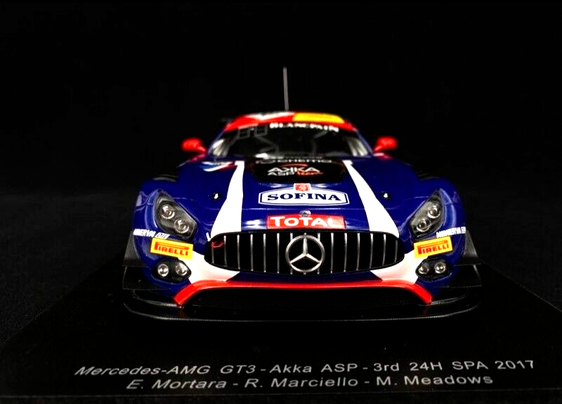 1/18 Scale Spark 2017 Mercedes AMG GT3 24h Spa Mortara/Meadows/Marciello #90