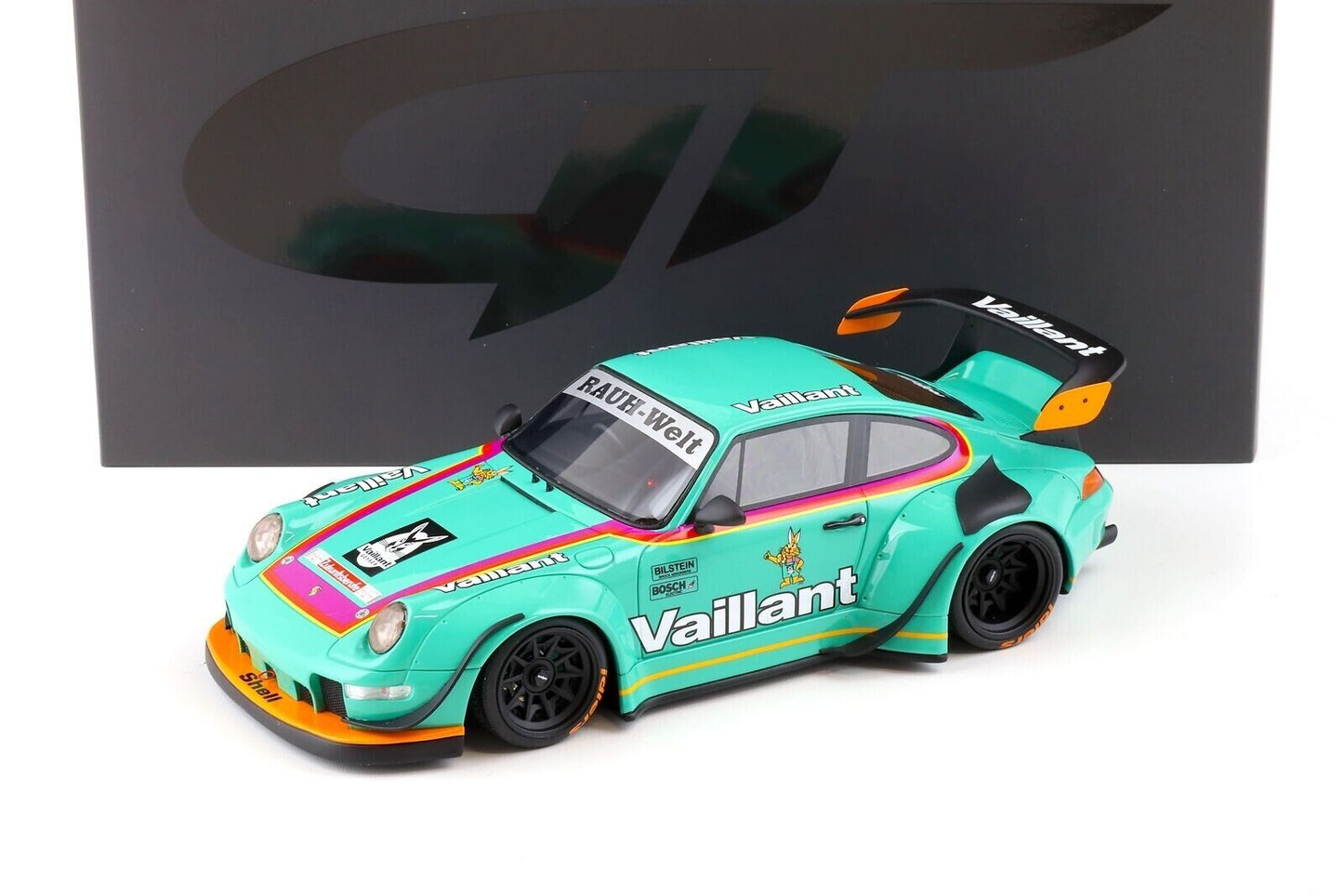 Porsche 911 (993) RWB Vaillant Livery Green 2023 1/18 Scale by GT Spirit