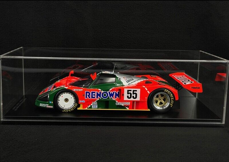 1991 Mazda 787b 24h Le Mans Winner 1/18 Scale Model Car w/ Display Case by Spark