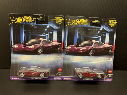 2024 Hot Wheels Premium Car Culture Exotic Envy McLaren F1 Lot Of 2