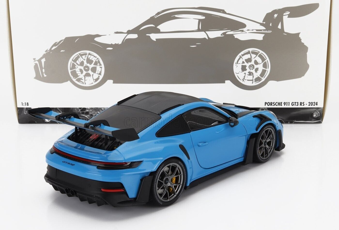 Minichamps Porsche 911 (992) GT3 RS Weissach Package Riviera Blue 1:18 Scale