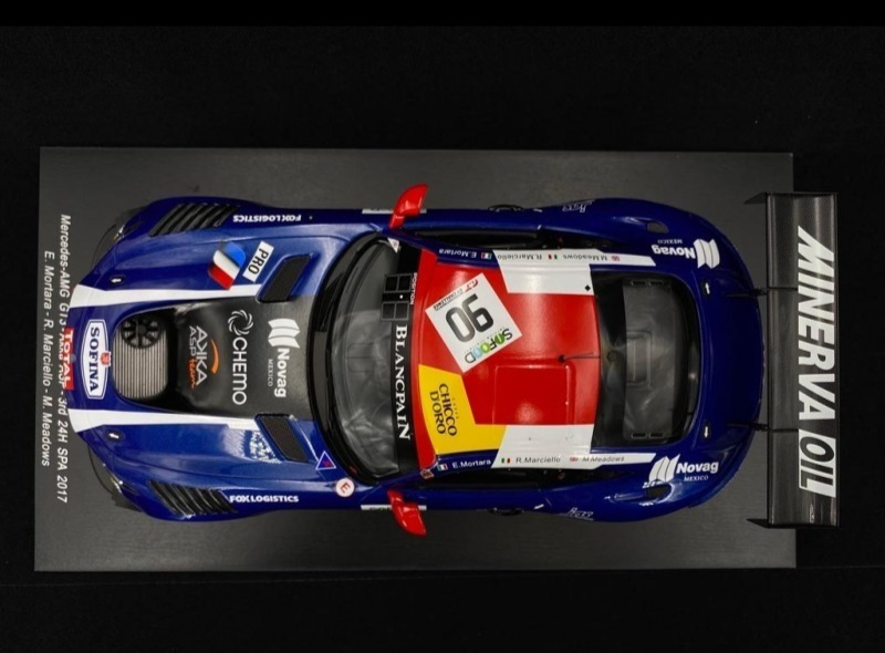 1/18 Scale Spark 2017 Mercedes AMG GT3 24h Spa Mortara/Meadows/Marciello #90