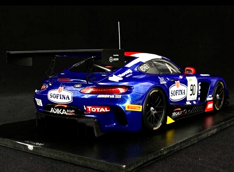 1/18 Scale Spark 2017 Mercedes AMG GT3 24h Spa Mortara/Meadows/Marciello #90