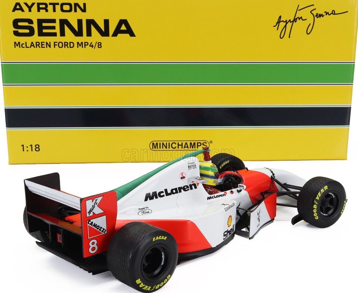 McLAREN F1 FORD MP4/8 V8 WINNER EUROPEAN GP 1993 SENNA 1/18 Minichamps Box Set