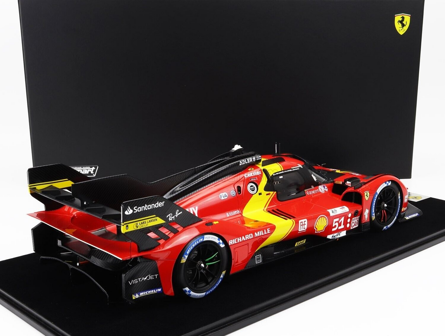 Ferrari 499P #51 Le Mans Winner 24hr 2023 1/12 Scale w/ Display Case - Looksmart