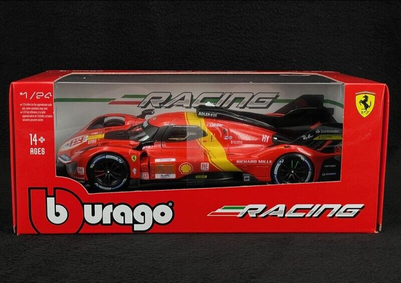 Ferrari 499P #51 Le Mans Winner 2023  1/24 Scale Diecast Model Car by Bburago