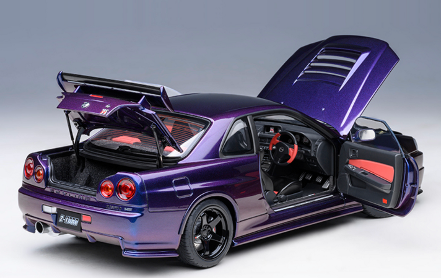 NISSAN NISMO (R34) GT-R-Z-TUNE - MIDNIGHT PURPLE - AUTOART 1/18 - MODEL CAR