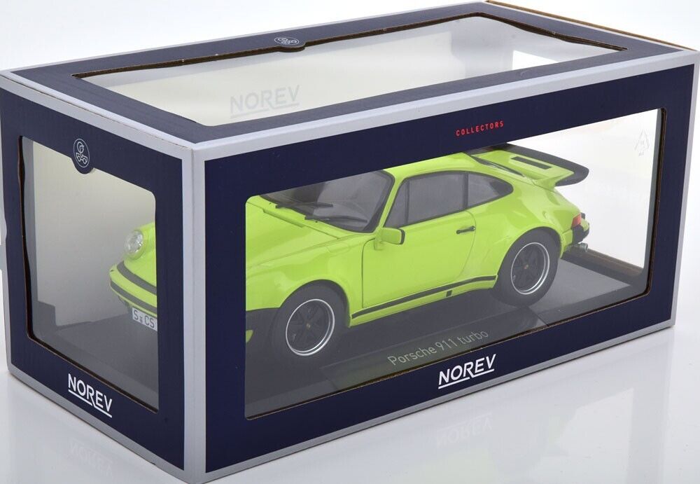 1/18 Norev 1976 Porsche 911 Turbo 3.0 Light Green Diecast Model Car