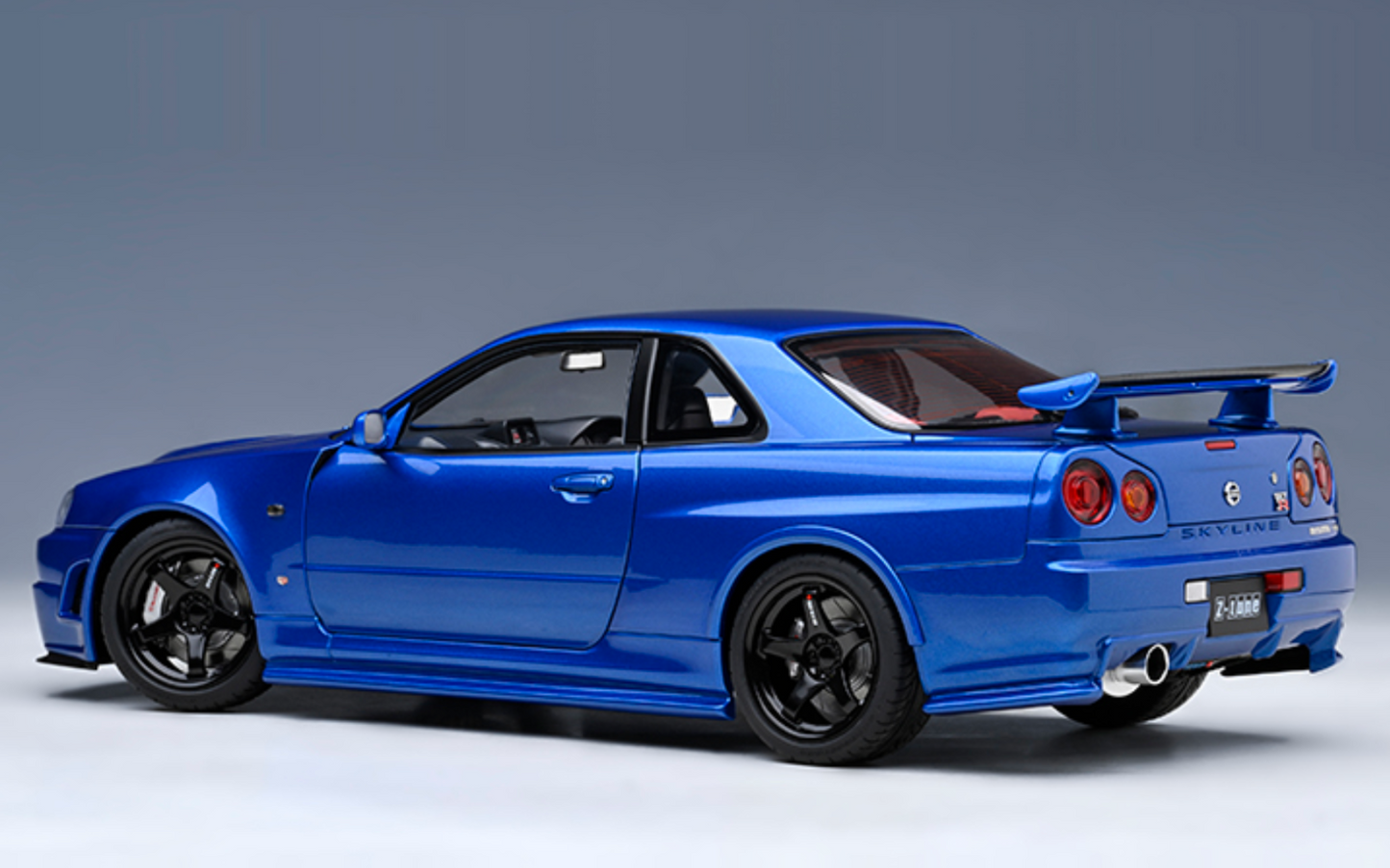 NISSAN NISMO (R34) GT-R-Z-TUNE - BAYSIDE BLUE - AUTOART 1/18 - DIECAST MODEL CAR