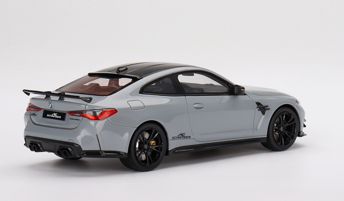 1/18 SCALE BMW M4 G82 BROOKLYN GREY METALLIC MODEL CAR BY TOP SPEED MODELS