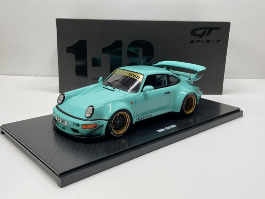 Porsche 964 RWB Tiffany Blue Model Car 1/18 Scale GT SPIRIT Limited Edition