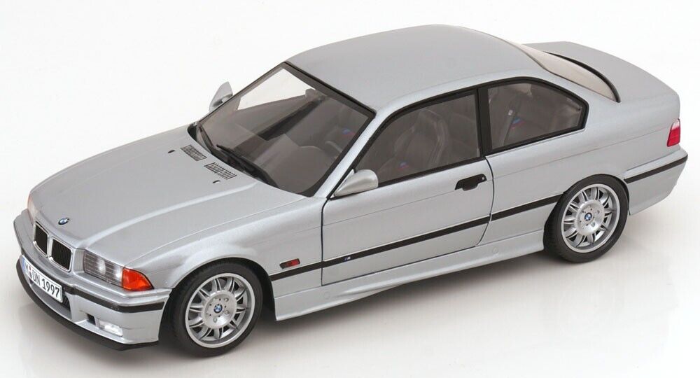 1/18 scale 1996 E36 BMW M3 in Artic Silver Model Car by SOLIDO