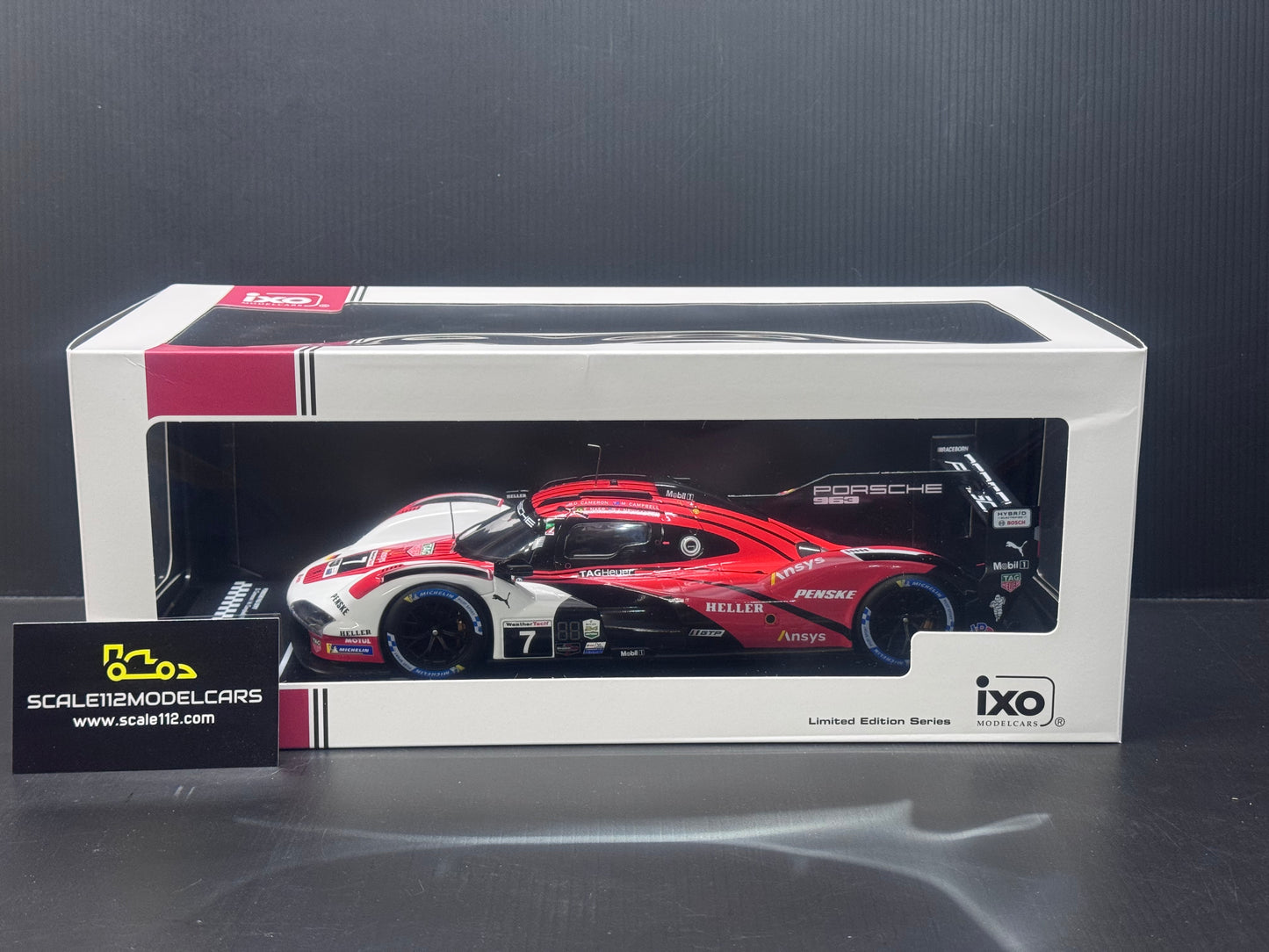 1/18 Scale IXO Porsche 963 LMDH #7 Penske Motorsport Winner 24h Daytona 2024
