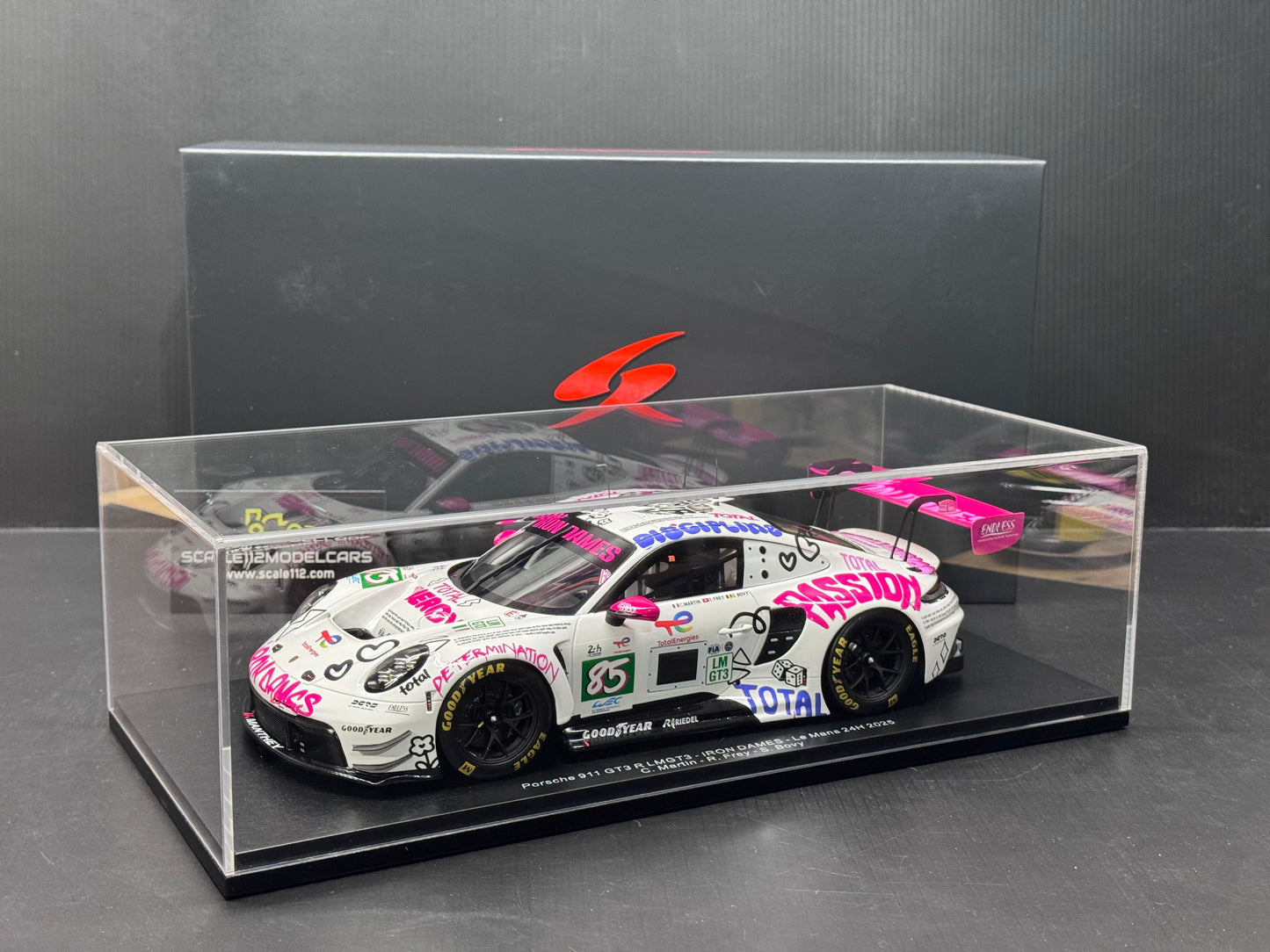 Porsche 911 GT3 R #85 24h LeMans 2025 Iron Dames 1:18 Scale Model Car by Spark
