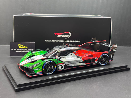 LAMBORGHINI SC63 3.8L V8 TURBO 24 Hours of Daytona 2025 #63 1/18 Scale Top Speed