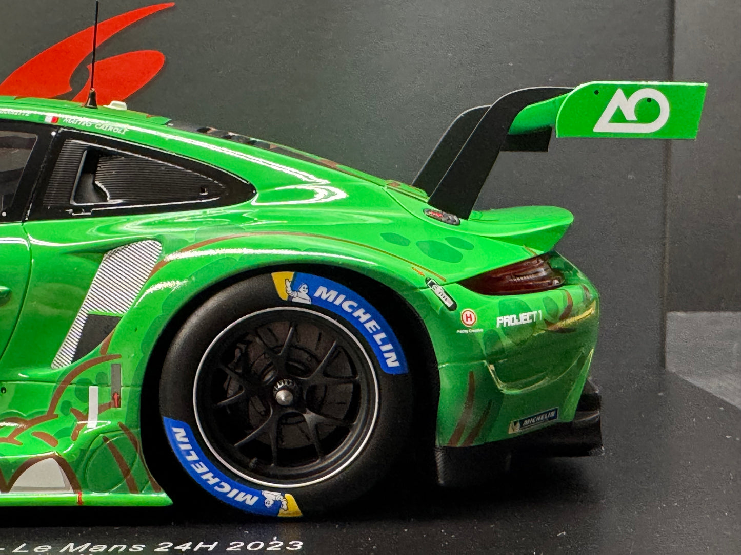 Porsche 911 RSR #56 Lemans  24Hr. 2023 AO Racing "Rexy" 1/18 Scale by Spark