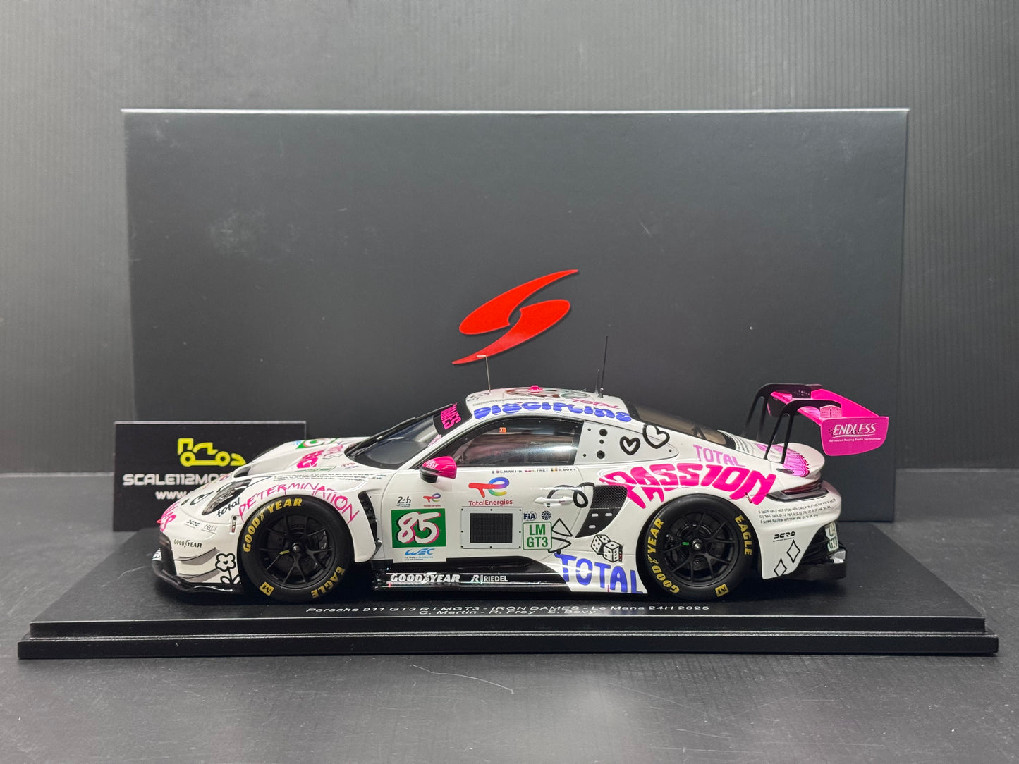 Porsche 911 GT3 R #85 24h LeMans 2025 Iron Dames 1:18 Scale Model Car by Spark