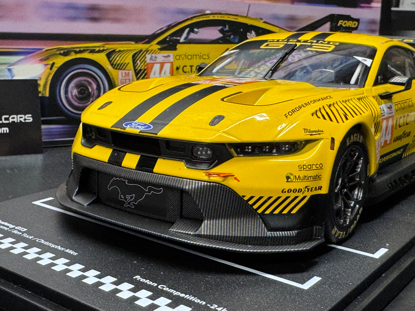 1/18 SCALE FORD MUSTANG GT3 - 24H LE MANS 2024 - DIECAST MODEL CAR BY IXO