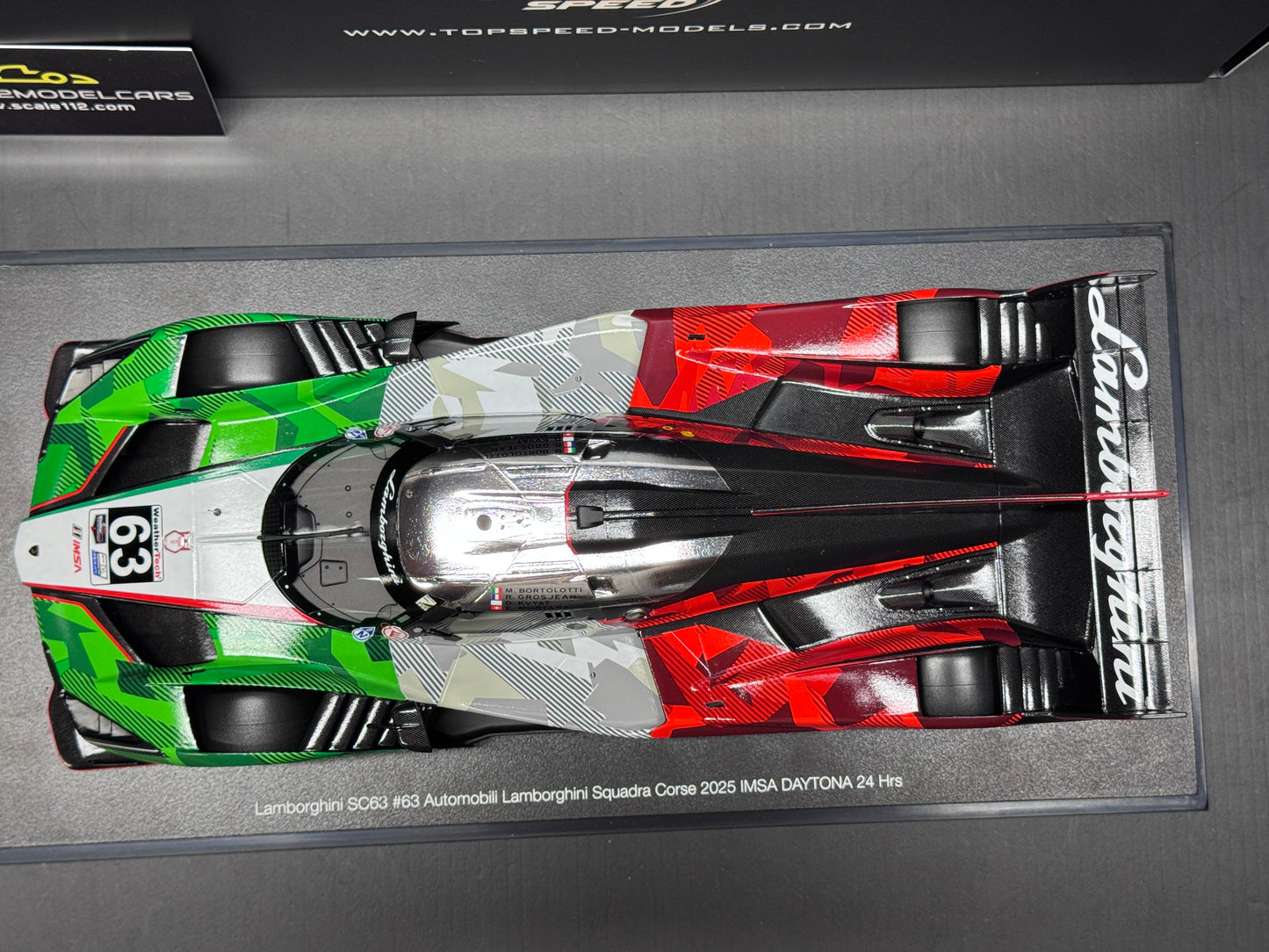 LAMBORGHINI SC63 3.8L V8 TURBO 24 Hours of Daytona 2025 #63 1/18 Scale Top Speed