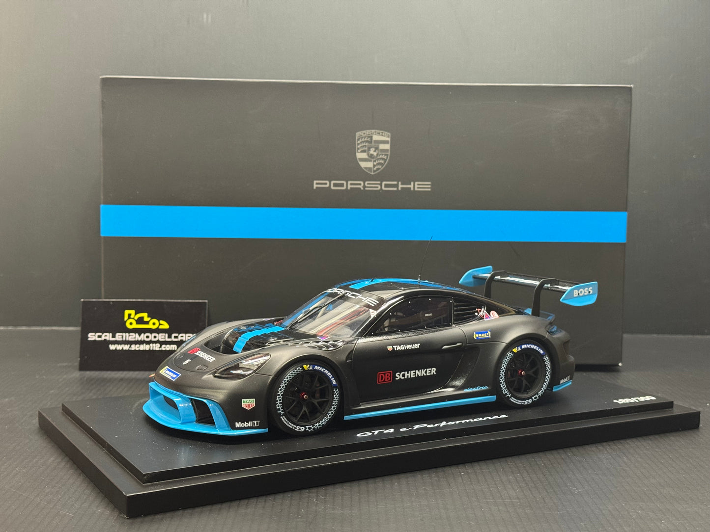 Porsche 718 Cayman GT4  E-Performance  Model Car w/ Display Case 1/18  Spark WAP0214150RCAY