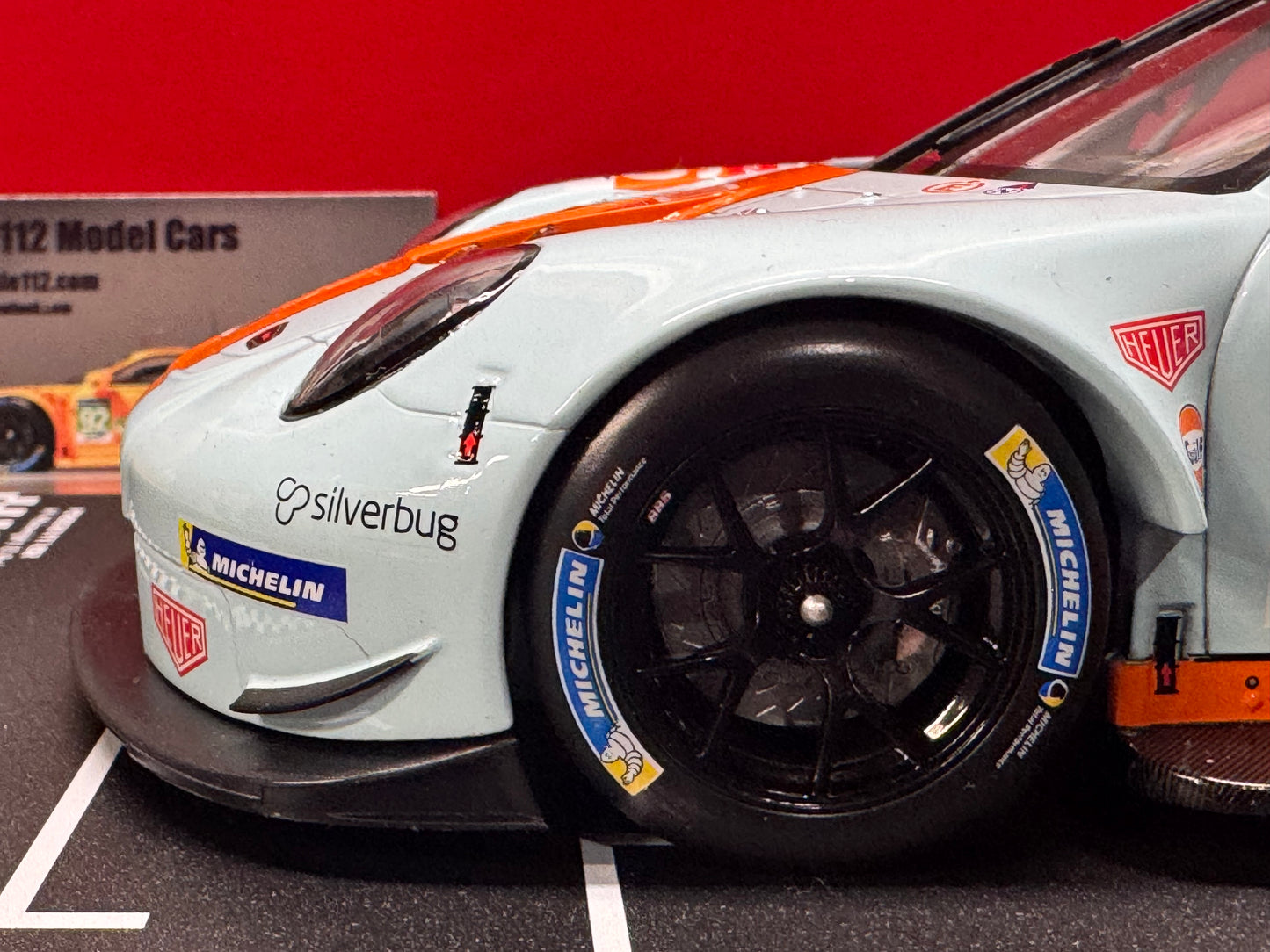 1/18 Scale IXO 911 GT3 RSR 991 24h of Le Mans 2018 #86 Gulf Livery Diecast Model